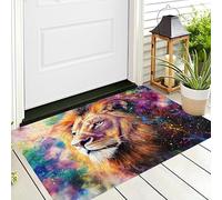 ALTCIRNMD Tappetino Entrata Colore Leone Del Cielo Stellato Zerbino Animali Fantastici Zerbini Di Benvenuto Per Cucina Interno Terrazzo Posteriori Esterno Porte Anteriori La Casa,40X60Cm