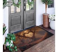 ALTCIRNMD Tappetino Entrata Oro Albero Dell'Amore Zerbino Paesaggio Autunnale Della Foresta Zerbini Di Benvenuto Per Cucina Interno Terrazzo Posteriori Esterno Porte Anteriori La Casa,50X80Cm
