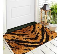 ALTCIRNMD Tappeto 3D Marrone-Nero Pelliccia Di Tigre Tappetino D'Ingresso Zerbino Texture Animali Decorativo Antiscivolo Per Ingresso,Bagno,Scale,Sala Giochi,Tappeto Per Bambini,60X90Cm