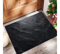 ALTCIRNMD Tappeto D'Ingresso Nero Texture Della Parete 3D Trama Industriale Zerbino Antiscivolo 60X90Cm Elegante Tappetino Per Giardino Porta Anteriore E Posteriore Corridoio