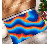 ALTCIRNMD Tappeto Linee Ondulate Zerbino Da Interno Ed Esterno Dinamica Astratta Senza Fondo Antiscivolo Tappetino Di Benvenuto Per Porta D'Ingresso Cucina Soggiorno, 60X90Cm