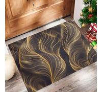 ALTCIRNMD Tappeto Linee Ondulate Zerbino Da Interno Ed Esterno Flash Astratto Senza Fondo Antiscivolo Tappetino Di Benvenuto Per Porta D'Ingresso Cucina Soggiorno, 60X90Cm