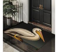 ALTCIRNMD Tappeto Pellicano Delle Rocce Zerbino Da Interno Ed Esterno Animali Realistici Senza Fondo Antiscivolo Tappetino Di Benvenuto Per Porta D'Ingresso Cucina Soggiorno,50X80Cm