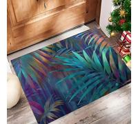 ALTCIRNMD Tappeto Rigogliose Foglie Di Palma Zerbino Da Interno Ed Esterno Piante Astratte Senza Fondo Antiscivolo Tappetino Di Benvenuto Per Porta D'Ingresso Cucina Soggiorno,40X60Cm