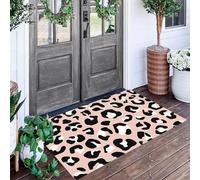 ALTCIRNMD Tappeto Stampa Leopardata Zerbino Da Interno Ed Esterno Texture Animali Piatte Senza Fondo Antiscivolo Tappetino Di Benvenuto Per Porta D'Ingresso Cucina Soggiorno, 50X80Cm