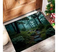 ALTCIRNMD Zerbino Ingresso Foresta Nebbiosa 40X60Cm,Tappetino Antiscivolo Per Interno Ed Esterno, Tappeto Assorbente E Antipolvere, Paesaggio Naturale, Per Casa, Soggiorno E Camera