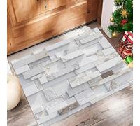 ALTCIRNMD Zerbino Modelli Blocchi Di Mattoni Colorati, Zerbino Di Benvenuto Tema Stile Industriale Moderno, Antiscivolo Tappeto Da Decorazioni Bianco Grigiastro Per Casa Porta D'Ingresso, 60X90Cm