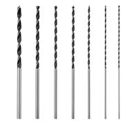 ALTcompluser Set di 7 punte per legno extra lunghe da 4 mm, 5 mm, 6 mm, 7 mm, 8 mm, 10 mm, 12 mm, punte per legno HSS per foratura manuale (300 mm)