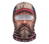 Alte-Mann - Maschera da sci elasticizzata, con stampa facciale integrale | Divertente copertura da uomo per inverno freddo Halloween cosplay motociclismo ciclismo pesca corsa snowboard