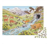 Alte terre scozzesi Red Deer Stag Standoff Puzzle in Legno Impermeabile DIY Puzzles Da 1000 Pezzi Per Adulti Impossibili Giochi Di Impegnativi