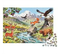 Alte terre scozzesi Red Deer Stag Standoff Puzzle in Legno Impermeabile Puzzles Da 1000 Pezzi Per Adulti Divertenti Giochi Di Puzzle Impegnativi