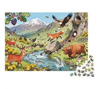 Alte terre scozzesi Red Deer Stag Standoff Puzzle in Legno Impermeabile Puzzles Da 1000 Pezzi Per Adulti Divertenti Per Decorazioni Domestiche
