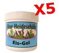 Alter Heideschafer 5x250 ml Eis Gel Crema Ghiaccio Tedesca Rinfrescante Ice Gel