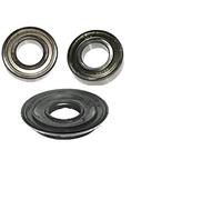 alternativ Set di cuscinetti per Bosch Siemens 283725, composto da cuscinetti a sfera in metallo 6204ZZ, 6205ZZ e guarnizione albero 30x52/62x9,5/16