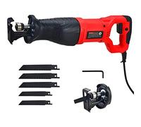 alternativa 710W 6A 2800SPM Velocità a vuoto alternativa elettrica a mano con cavo con 5 lame per tagliare legno, metallo e PVC ROSSO UK