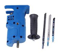 alternativa elettrica Kit seghetto alternativo Portatile leggero durevole Utensile taglio per legno e metallo Attacco per trapano elettrico Acciaio ad alta velocità ABS 3 lame