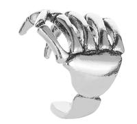 Alternative Alloy Ear Cuff Skeleton Hand Designs Punk Rock Fashion Accessorio Gioielli per Edgy Outfits Rave Party Ear Accessory, One Size, come descritto, come descritto