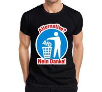 Alternative Nein Danke AFD Protest Politik Satire - Maglietta da uomo, Nero , L
