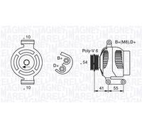 Alternatore 063377028010 MAGNETI MARELLI per FIAT ALFA ROMEO LANCIA