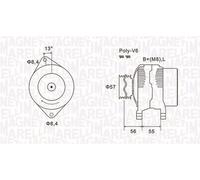 Alternatore 063731088010 MAGNETI MARELLI per RENAULT VOLVO