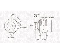 Alternatore 063731833010 MAGNETI MARELLI per OPEL FIAT ALFA ROMEO