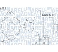 MAGNETI MARELLI 063732049010 Alternatore per ALFA ROMEO,FIAT,LANCIA,OPEL