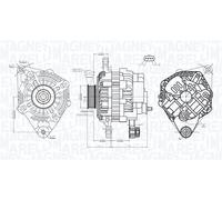 Alternatore 063733526010 MAGNETI MARELLI per SMART