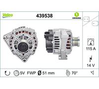 Alternatore 439538 VALEO per SMART MITSUBISHI MITSUBISHI