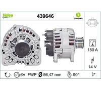Alternatore 439646 VALEO per RENAULT DACIA