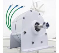Alternatore a Magneti Permanenti Trifase - 10000W-16000W - Generatore Gearless con Raddrizzatore, per Eoliche e Idroelettriche - Completo di Base di Fissaggio e Regolatore di Carica(24V,10000W)