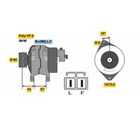 Alternatore BOSCH 0986048320 per HITACHI ISUZU OPEL VAUXHALL