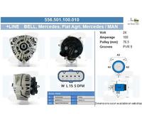 BV PSH 556.501.100.010 Alternatore