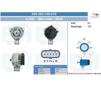 Alternatore BV PSH 100A - 556.503.100.010 per