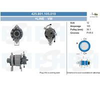 Alternatore BV PSH 105A - 425.801.105.010 per