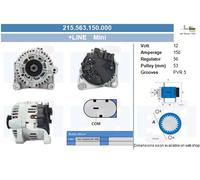 Alternatore BV PSH 150A - 215.563.150.000 per MINI MINI COUNTRYMAN (R60)