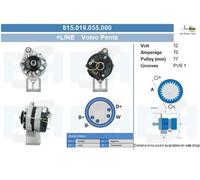 BV PSH 815.019.055.000 Alternatore 70A 12V