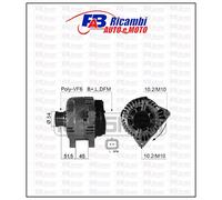 ALTERNATORE CITROEN C2 / C3 1.4 / 1.6 HDI dal 2002 14V 150A - 210471A