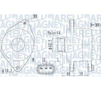 Alternatore con puleggia 063731517010 MAGNETI MARELLI
