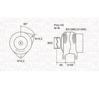 Magneti Marelli 063731577010 Alternatore Opel, Vauxhall