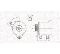 Magneti Marelli Alternatore 063731664010 con puleggia per Audi A4, A6, V