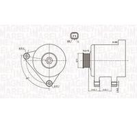 Magneti Marelli Alternatore 063731674010 con puleggia per Peugeot Citroën Toyota