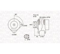 Alternatore con puleggia 063731675010 MAGNETI MARELLI per SKODA SEAT VW