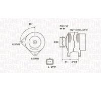 Magneti Marelli 063731827010 Alternatore Nissan, Opel