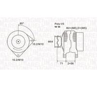 Magneti Marelli Alternatore 063731833010 per Alfa Romeo, Fiat, Opel