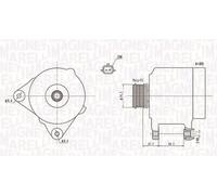 Alternatore con puleggia 063731860010 MAGNETI MARELLI per RENAULT TWINGO II