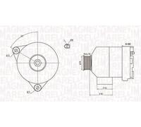 Alternatore con puleggia 063731872010 MAGNETI MARELLI per MERCEDES-BENZ CHRYSLER