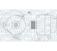 Alternatore con puleggia 063731887010 MAGNETI MARELLI per RENAULT MEGANE CC
