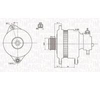 Magneti Marelli Alternatore per Opel Astra H / Meriva H 1.7 DTI/CDTI 14V 100A con pompa