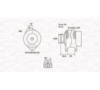 Magneti Marelli 063732020010 Alternatore Hyundai, Kia