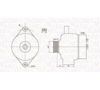 Alternatore con puleggia 063732026010 MAGNETI MARELLI per OPEL SUZUKI